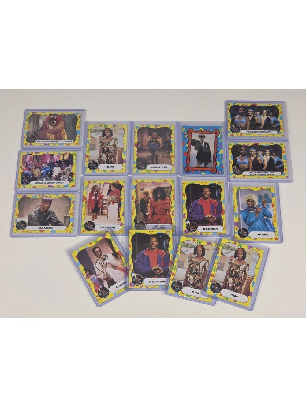 Lot Of 16 Vintage In Living Color TV Series BIG CARDS J-LO JIM CARREY ROOKIES!